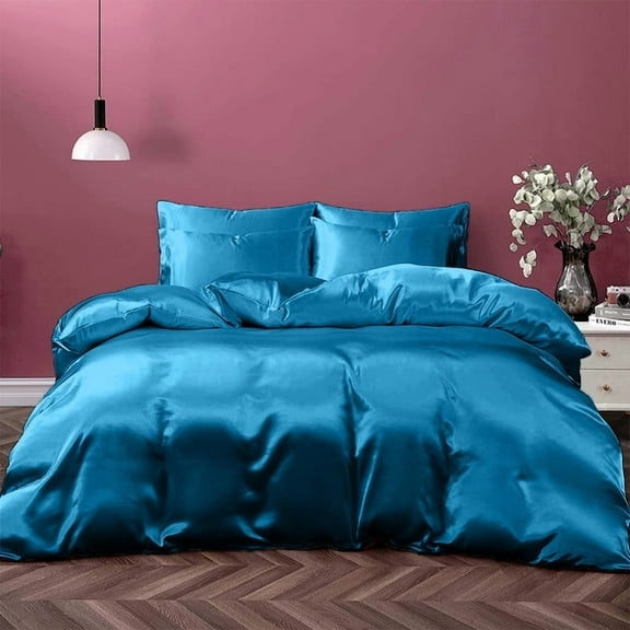 Cloud Fino 100% Silk Comforter 300 GSM Quilt Suitable for All Season Silky Super Soft King/Cal-King Turquoise Blue