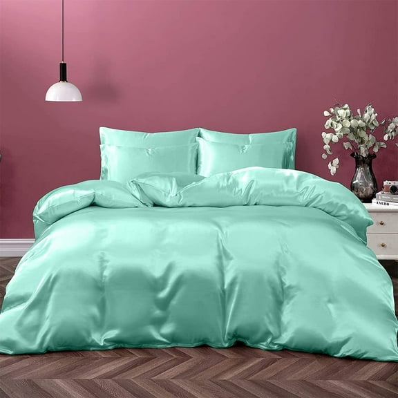 Cloud Fino 100% Silk Comforter 300 GSM Quilt Suitable for All Season Silky Super Soft Twin/Twin XL Medium Blue