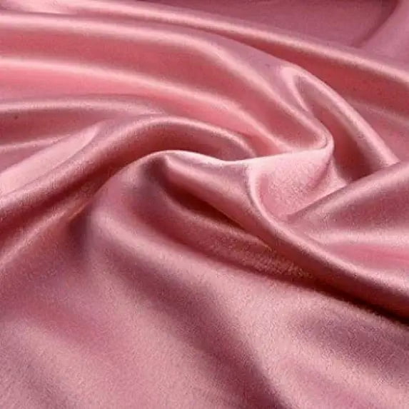 Cloud Fino 4 Pc Silk Satin Sheets Set|Silk Satin Fitted Sheet|Silk Satin Flat Sheet|Silk Pillowcase|4 Pc| Hotel Quality Sheets !!(Dusty Rose/Queen)
