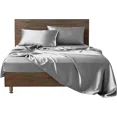 thumbnail image 1 of Cloud Fino 4 Pc Silk Satin Sheets Set|Silk Satin Fitted Sheet|Silk Satin Flat Sheet|Silk Pillowcase|4 Pc| Hotel Quality Sheets !!(Silver Grey/Super Queen), 1 of 6