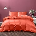 thumbnail image 1 of Cloud Fino Silk Satin Comorter | Box Stitched | 300 GSM Filling | All-Season Comforter | Luxurious Hotel Quality Quilt (Coral,King/Cal-King), 1 of 6
