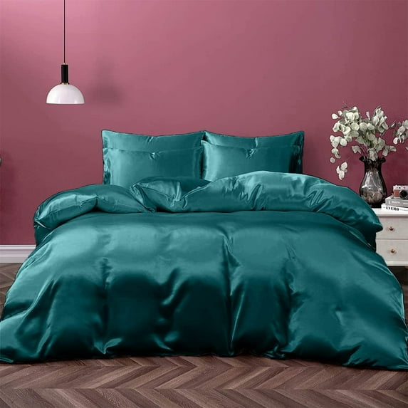 Cloud Fino 100% Silk Comforter 300 GSM Quilt Suitable for All Season Silky Super Soft King/Cal-King Teal