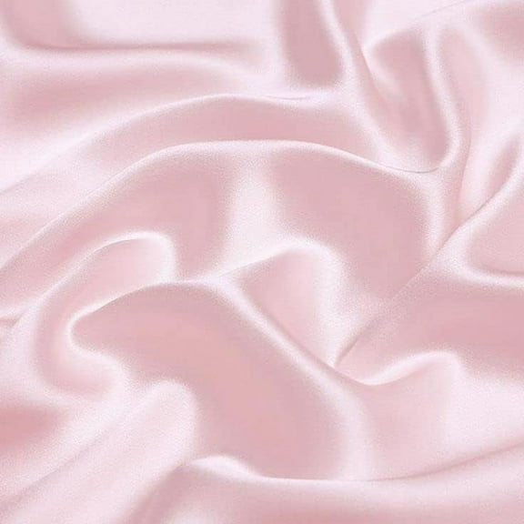 Cloud Fino Split Cal King Size Sheets for Adjustable Beds Soft Luxury 5-Piece Silk Satin Bed Sheets Set-Rose Pink