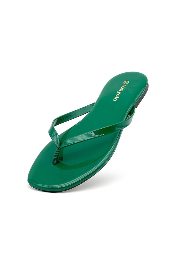 Cloud Flip Flops for Women,Memory Foam Flats Summer Sandals for Women Leather Lightweight Womens Sandals,Summer Beach Slippers