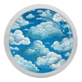 thumbnail image 1 of Cloud Fluorescent Drawer Pulls 4-Pack: Glow-in-the-Dark Round Cabinet Knobs for Kitchen, Dressers, Wardrobes - Includes Screws, Ideal Drawer Hardware, 1 of 6
