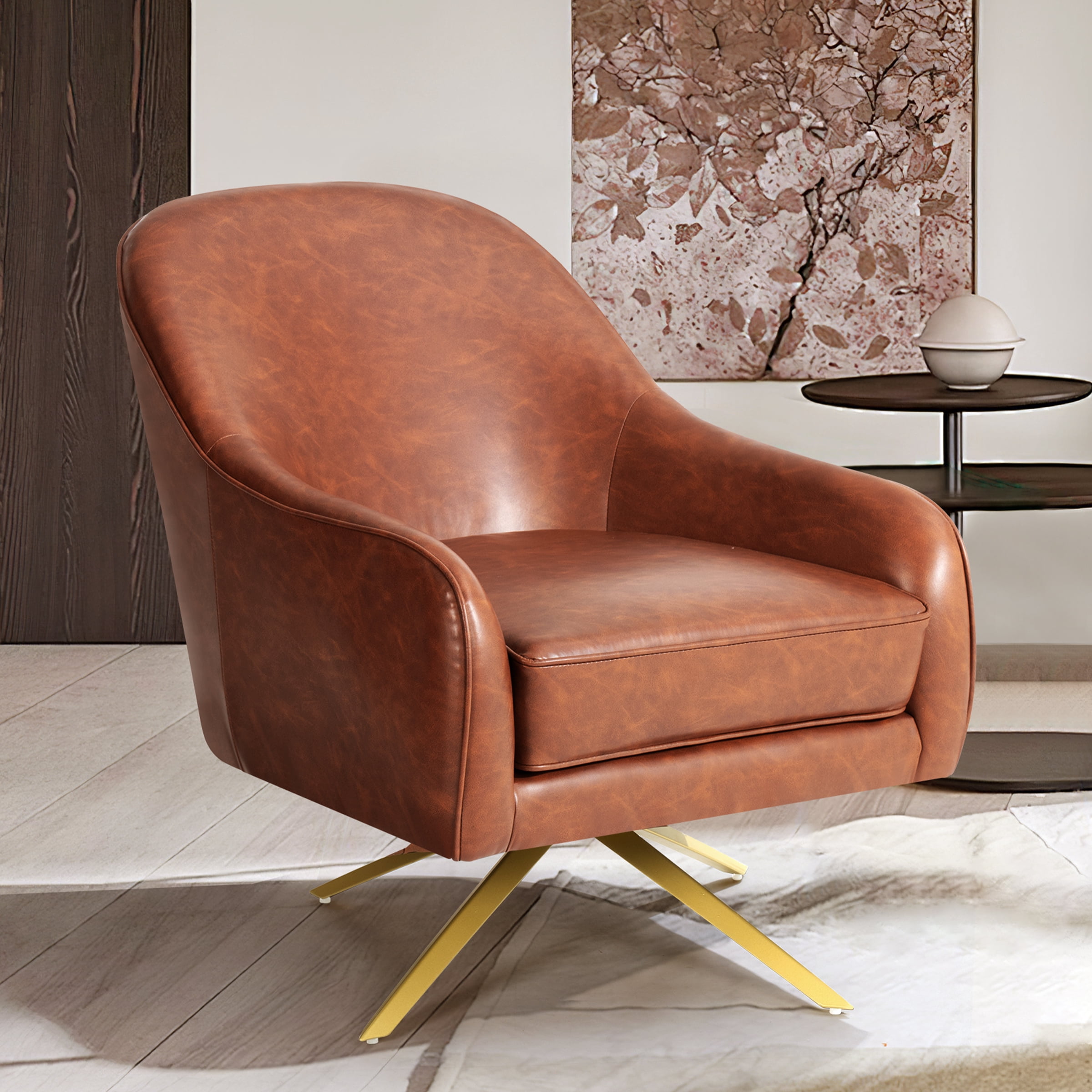 Cloud Fly Modern Swivel Accent Chair for Living Room Leather Swivel ...