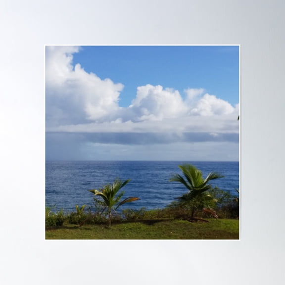 Cloud Formation Over Ocean By Lisettev Poster Wall Art, Modern Wall Decor, 30x30 UNFRAMED