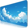 thumbnail image 1 of Cloud Gaming Mouse Pads Large, Cloud Aesthetics Mousepad with Non Slip Base Stitched Edges, Extended Desk Mats for Computer Laptop, Blue Sky Keyboard Pad for Home Office 11.8\u201dx 31.4\u201dXL, 1 of 6