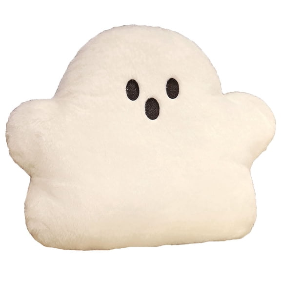 Cloud Ghost Plush Toy Soft Stuffed Animal Doll PP Cotton Filling Spooky Theme Decorative Cushion for Sofa or Bed Available in 8 Inch 16 Inch and 19 Inch Sizes White