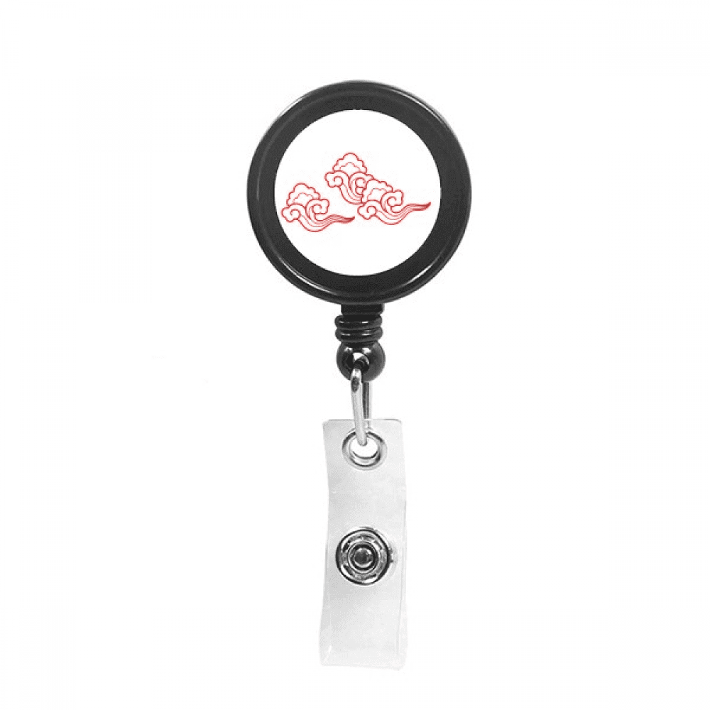 Cloud Happiness Happiness Tradition Retractable Keychain Badge Holder ID Badge