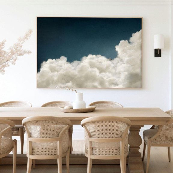 Cloud Heaven Minimal Faith Wall Art Home Decor Unframed Paper Print