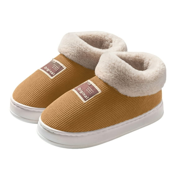 Cloud House Slippers for Women Indoor and Outdoor Fleece Lined Warm Loafers Shoes Winter Fuzzy Bedroom Booties