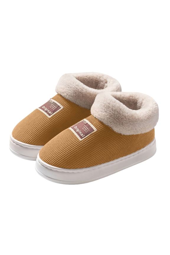 Cloud House Slippers for Women Indoor and Outdoor Fleece Lined Warm Loafers Shoes Winter Fuzzy Bedroom Booties