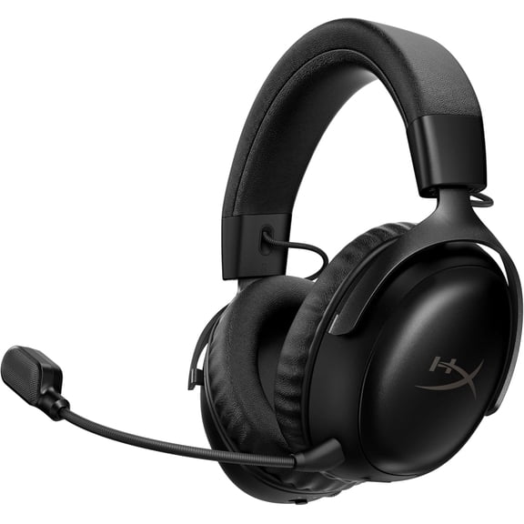 Cloud III S Wireless Gaming Headset for Multi-Platform, 2.4GHz, Bluetooth, Battery Life up to 120 Hours 2.4GHz / 200 Hours Bluetooth, 53mm Angled Drivers, Detachable Mic Black