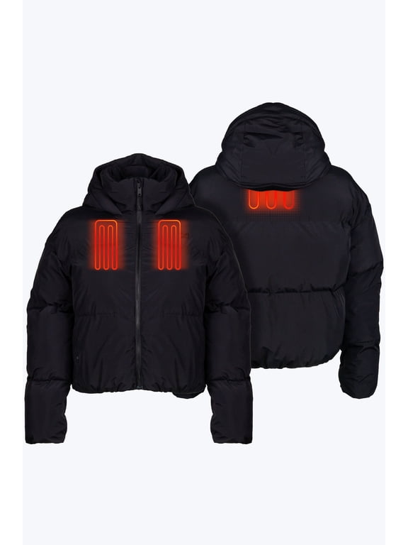 Cloud IX Crop Puffer Heated Jacket Women's - Black