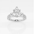 thumbnail image 1 of Cloud Jewel 1.5 Ct Lab Created Diamond Pear Cut Engagement Ring - 14K White Gold Plated Wedding Anniversary Ring - Diamond Jewelry For Birthday Gift - Jewelry Silver Clearance Wedding Ring for Her, 1 of 5