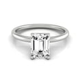 thumbnail image 1 of Cloud Jewel 1.8 Ct Emerald Cut Moissanite Ring - 14K White Gold Plated Ring for Her - Unique Engagement Wedding Ring for Women - Solo Stone Wedding Ring for Her - Latest Engagement Moissanite Ring, 1 of 3