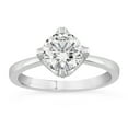 thumbnail image 1 of Cloud Jewel 1.8 Ct Round Cut Moissanite Ring - 14K White Gold Plated Ring - Solo Stone Engagement Wedding Ring for Wife - Beautiful Anniversary Rings for Her - Bridal Moissanite Jewelry for Her, 1 of 4
