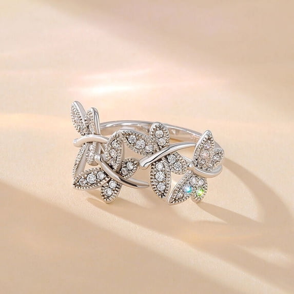 Primary Lab Layout Cloud Jewel 1 Ct Brilliant Round Cut Lab-Created Simulated Diamond Ring ...
