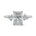 thumbnail image 1 of Cloud Jewel 14K White Gold Plated Anniversary Rings - 1.9 Ct Radiant Cut Moissanite Rings - Wedding Engagement Rings for Women's - Wedding Proposal Rings for Sister - Causal Stacking Ring, 1 of 4
