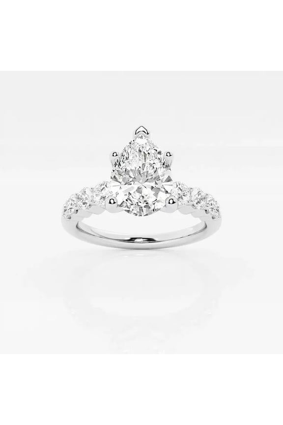 14K White Gold Plated Ring - 1.1 Ct VVS1/D Round Cut Lab Created Simulated Diamond Ring - Ultra Thin Engagement Band - Daily Casual Ring for Women's - Gift Jewelry for Mom