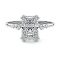 thumbnail image 1 of Cloud Jewel 14K White Gold Plated Ring - Prong Set 1.9 Ct Radiant Cut Moissanite Ring - Engagement Ring for Women's - Anniversary Gift - Daily Wear Moissanite Ring - Proposal Ring, 1 of 4