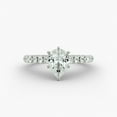 thumbnail image 1 of Cloud Jewel 14K White Gold Plated Rings - 1.8 Ct Pear Cut Moissanite Rings - Engagement Wedding Rings for Her - Gift for Her - Special Occasion Ring Women's - Daily Wear Fine Ring, 1 of 5