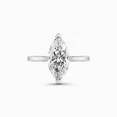 thumbnail image 1 of Cloud Jewel 14K White Gold Plated Rings - 2.3 Ct Marquise Cut Moissanite Ring - Engagement Ring for Women's - Party Wear Moissanite Ring - Gorgeous Anniversary Gift for Her - Causal Office Wear Rings, 1 of 3