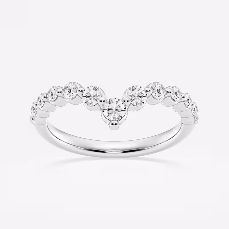 Brilliant 1 Ct Round Cut Diamond Ring - 14K White Gold Plated Wedding Anniversary Rings - Diamond Enhancer Engagement Bands for Her - Promise Wedding Gift for Women's - Delicate Rings