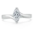 thumbnail image 1 of Cloud Jewel Excellent 1.9 Ct Marquise Cut Moissanite Rings Jewelry - 14K White Gold Plated Ring - Solitaire Bridal Moissanite Jewelry for Women's - Special Occasion Ring - Party Wear Moissanite Ring, 1 of 3