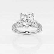 CLOUD JEWEL Heart Cut 1.7 Ct Excellent White Diamond Ring- 14k White Gold Plated Ring - Heart Shape Proposal Ring for Women's - Valentine Gift Ring for Her - Anniversary Ring - Diamond Jewelry