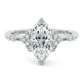 thumbnail image 1 of Cloud Jewel Marquise Cut 1.8 Ct Excellent White Moissanite Ring - 14K White Gold Plated Ring - Wedding Proposal Rings for Sister - Wedding Anniversary Gifts - Gorgeous Anniversary Gift, 1 of 4