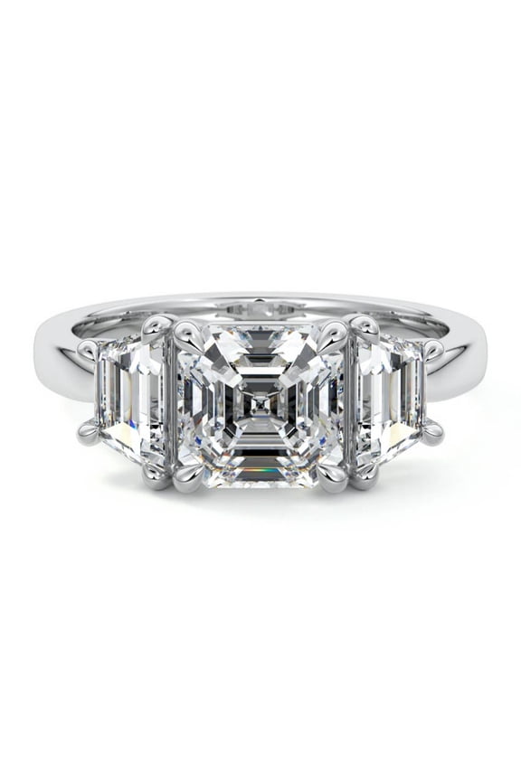 White Gold Plated 14K Moissanite Ring - Cushion Cut Excellent 1.8 Ct Moissanite Ring For Women's - Multi Eternity Moissanite Rings for Women's - Double Halo Moissanite Rings for Her