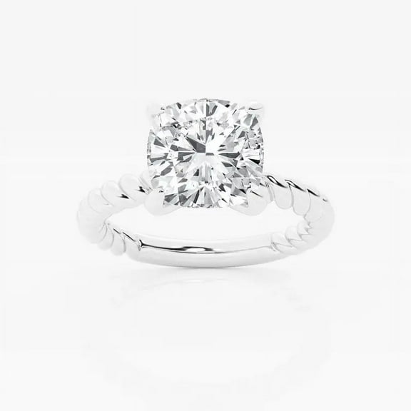 Cloud Jewelry Cushion Cut 2.1 Ct Moissanite Ring for Her - Engagement Wedding Moissanite Jewelry for Women's - Stackable Moissanite Rings On Clearance - New Year Gifts - Valentine Proposal Rings