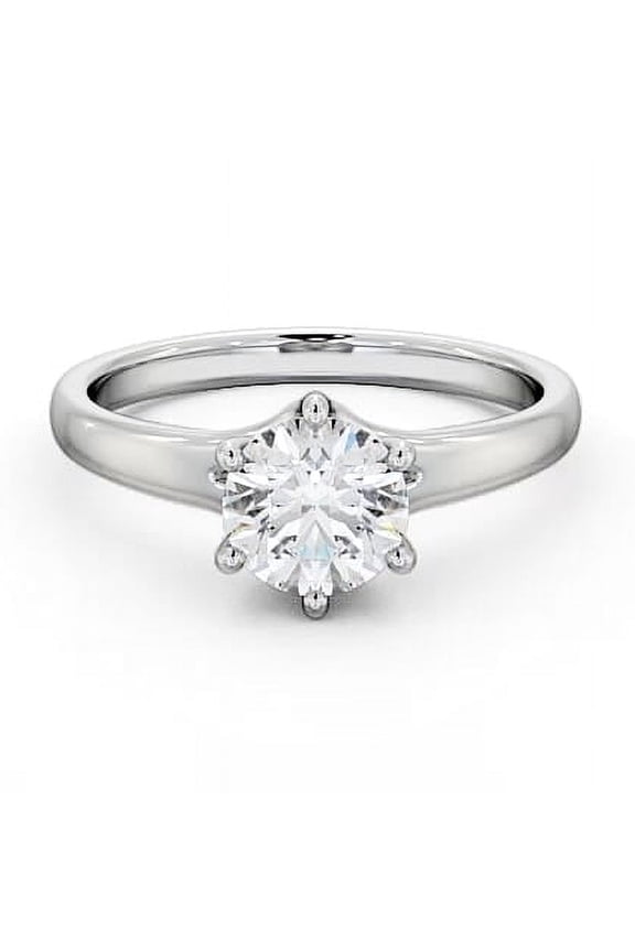 ry Pear Engagement Ring 14K White Gold Plated - 2.2 Ct VVS1 Round Cut Diamond Accent Solitaire - Halo Accent Solitaire Ring for Her - Christmas Jewelry Gift