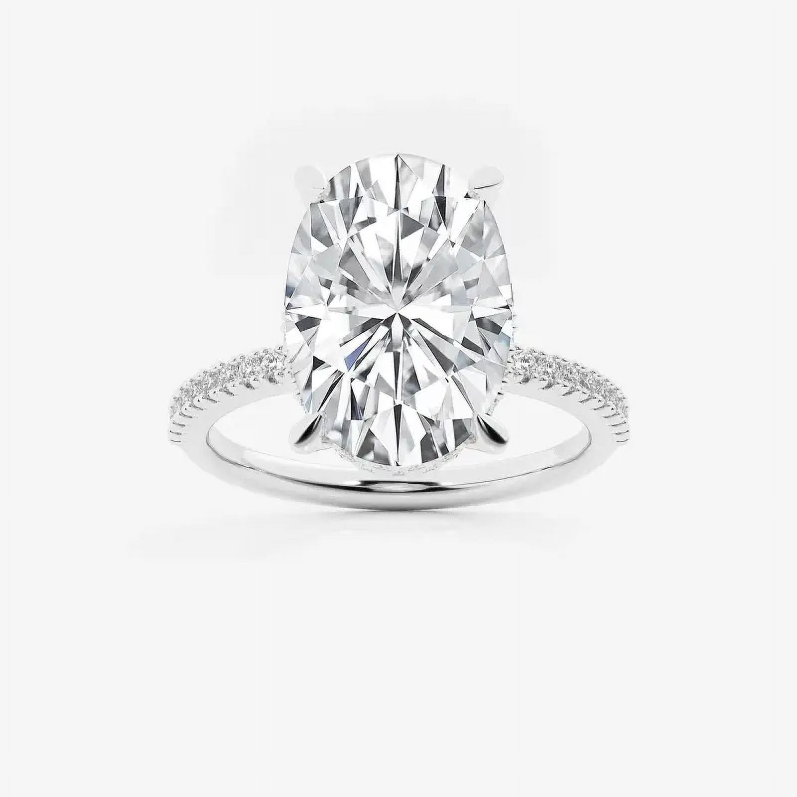 Cloud Jewelry Prong Set 2 Ct Moissanite Oval Cut Moissanite Ring 14k Cloud jewelry prong set 2 ct moissanite oval cut moissanite ring 14k