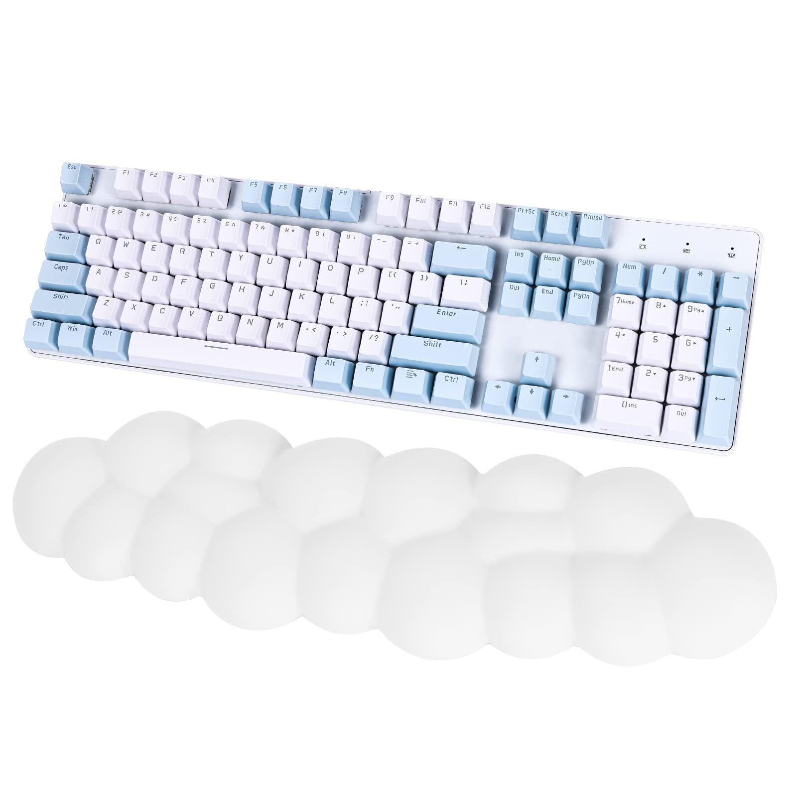 Cloud Keyboard Wrist Rest, Cuir Doux Mémoire Mousse Poignet pour Taper  Soulagement de la Douleur Ergonomique Anti-Slip Pad avec Poignet Support  pour