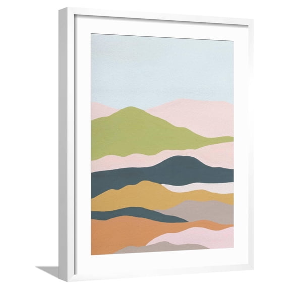 Art.com Cloud Layers I Art Print by Melissa Wang, White Frame Wall Art, 23" x 29"