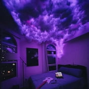 Cloud Light Multicolor Lightning Changing, 3D Thundercloud LED Light Cotton Lightning Cloud Colorful Atmosphere Night Light, DIY Creative Cloud Lights for Bedroom Gaming Room Indoor, 6.5 Feet