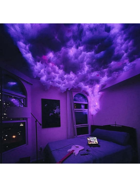 Cloud Light Multicolor Lightning Changing, 3D Thundercloud LED Light Cotton Lightning Cloud Colorful Atmosphere Night Light, DIY Creative Cloud Lights for Bedroom Gaming Room Indoor, 6.5 Feet