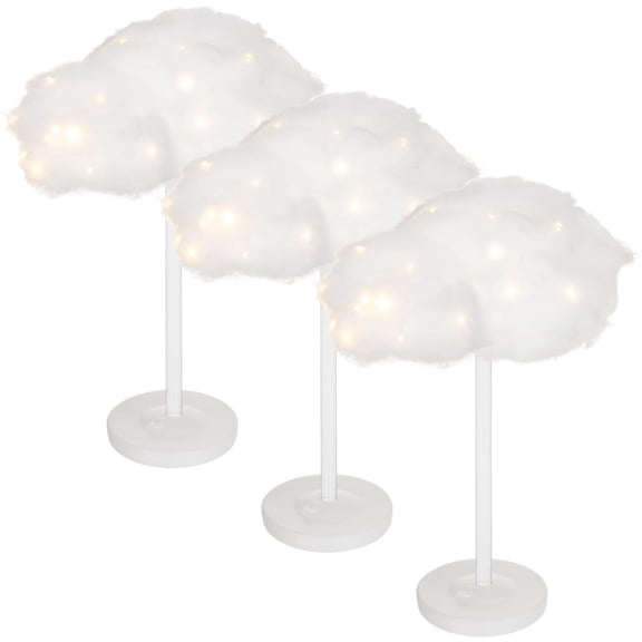 Cloud Lights LED Decoration, 6 Pack Hanging Cloud Lamp Set, Warm White Party Lights for Wedding with Stands