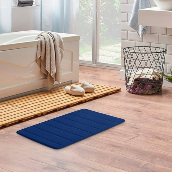 Cloud-Like Bath Mat 1PC Super Absorbent Floor Rug Thick Foam Comfort for Wet Feet, Non-Slip Backing, Quick-Dry Velvet Surface for Master Bathroom,Ccwuwei