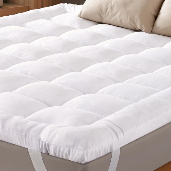 Cloud-Like Comfort Double Mattress Topper - Ultra Soft, Breathable Microfiber - Queen Size