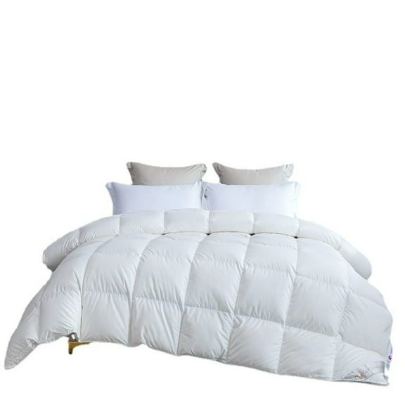 Cloud-Like Fluffiness Down Comforter, Down-Proof Microfiber Fabric, Baffle Box Design for Even Filling Distribution, Breathable, Oeko-Tex Certified (135 x 200 cm, White)