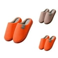 thumbnail image 1 of Cloud Like Slippers with Cozy Plush Lining and Thickened Flat Sole, Lightweight Comfortable Footwear and Indoor Shoes for Fall And Winter 6 Orange, 1 of 7