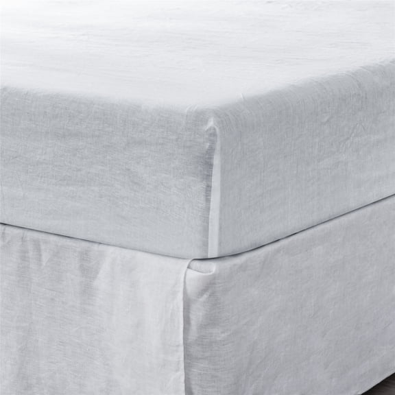 HomeRoots 520795 White Linen King Size Fitted sheet