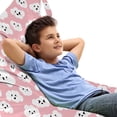 thumbnail image 1 of Cloud Lounger Chair Bag, Continuous Fluffy Cumulus Blush Tones Sky Cartoon, High Capacity Storage with Handle Container, Lounger Size, Pale Pink Charcoal Grey, by Ambesonne, 1 of 5