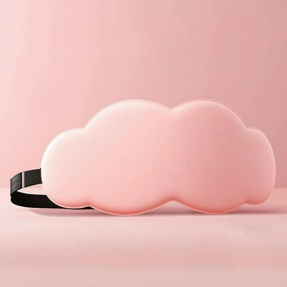 Cloud Memory Foam Sleep Mask - Contoured 3D Light Blocking Eye Shade, Zero Pressure on Eyelashes, Adjustable Strap for Side Sleepers, Travel & Nap Essential