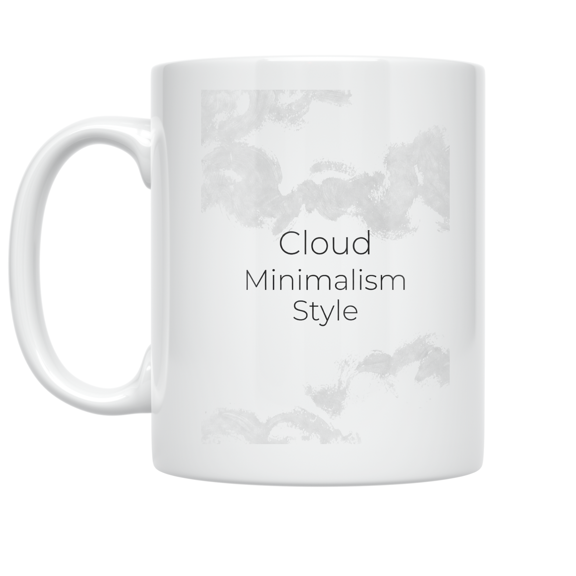 Cloud Minimalism Design - Home Decor Enthusiast - 11 oz Ceramic Coffee Mug