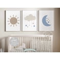 Cloud Moon Sun Stars Wall Art Prints, Celestial Decor - Walmart.com